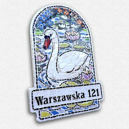 Numer na dom, posesji. Tablica adresowa.Tabliczka ceramiczna