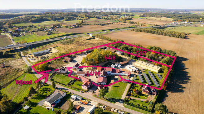 Funkcjonujący tartak - działka blisko 4 ha