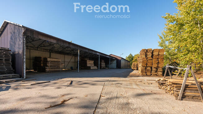 Funkcjonujący tartak - działka blisko 4 ha