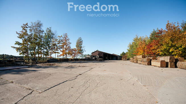 Funkcjonujący tartak - działka blisko 4 ha