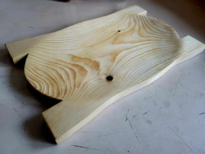 Koryto KORYTKO DREWNIANE DŁUBANE TACA na jedzenie 40cm