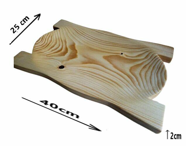 Koryto KORYTKO DREWNIANE DŁUBANE TACA na jedzenie 40cm