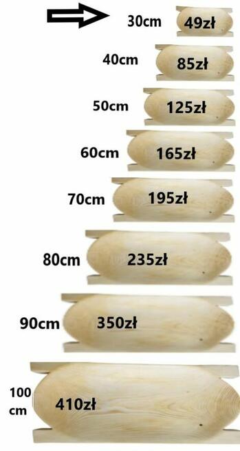 Stylowe góralskie koryto TACA Drewniana z Grawerem NIECKA 32