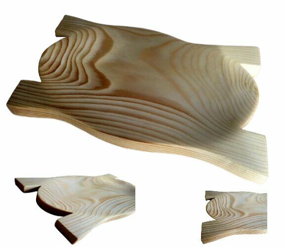 Koryto KORYTKO DREWNIANE DŁUBANE TACA na jedzenie 40cm