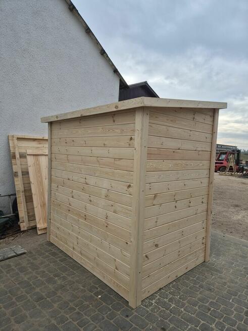 Domek drewniany narzędziowy 2m x 2m dach jednospadowy