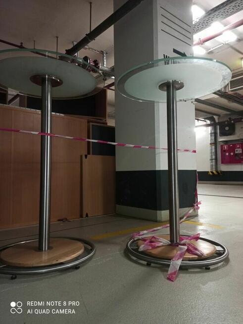 Stół szklany barowy