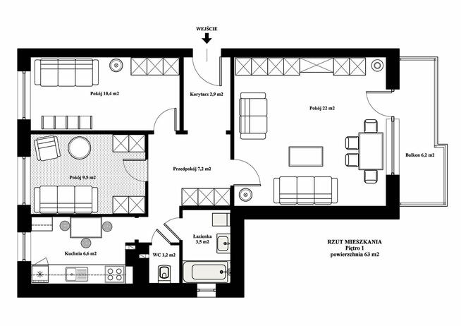 Mieszkanie 1 pokój OFERTA BEZPOŚREDNIA