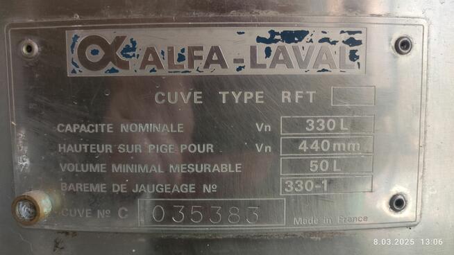 Schładzalnik na mleko 330 l