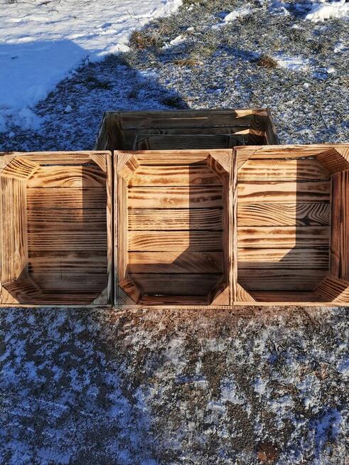 Skrzynka drewniana NUMER-7 40×30×13.5 opalana