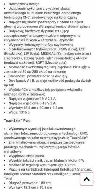 Urządzenie do makijażu permanentnego TouchSkin