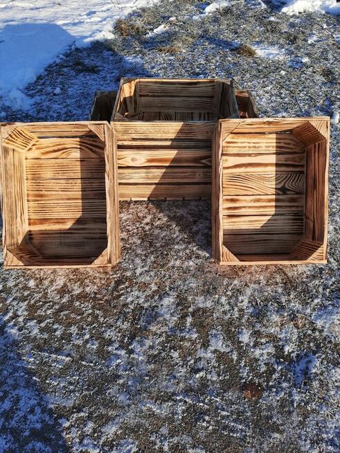 Skrzynka drewniana NUMER-7 40×30×13.5 opalana