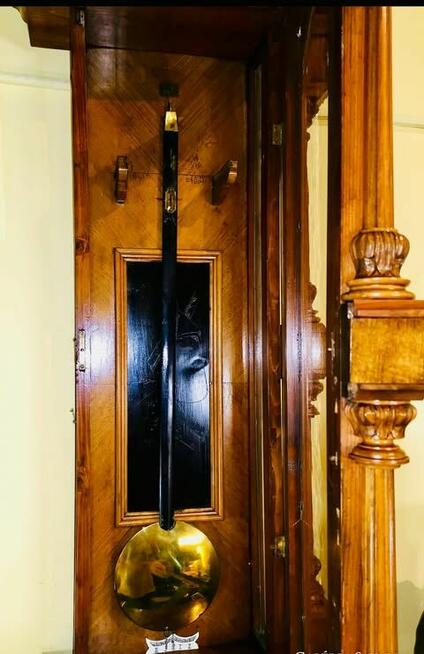 OGROMNY, odrestaurowany, neorenesansowy zegar ścienny.