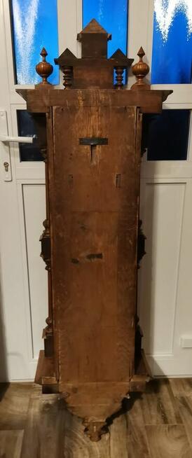 OGROMNY, odrestaurowany, neorenesansowy zegar ścienny.