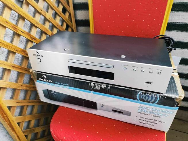 Odtwarzacz CD Player MP3 HiFi Auna AV2-CD509 USB Radio Srebrne
