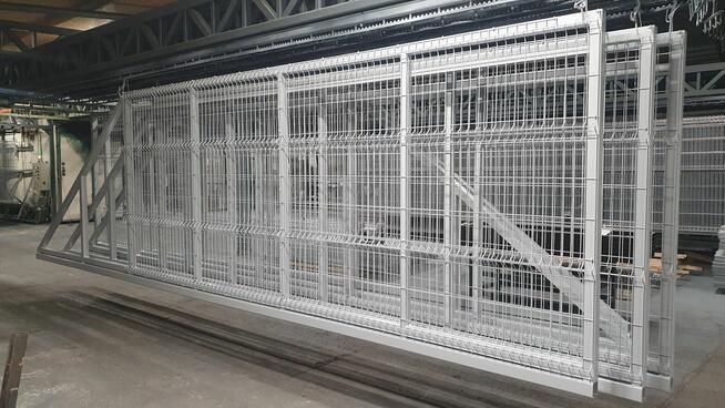 Brama przesuwna wypełniona panelem 3D antracyt 4m/1,73m - ko