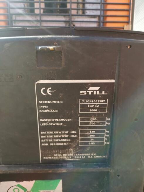 Paleciak elektryczny Still EGV12