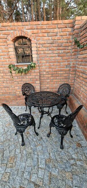 MEBLE OGRODOWE ŻELIWNE stół krzesło