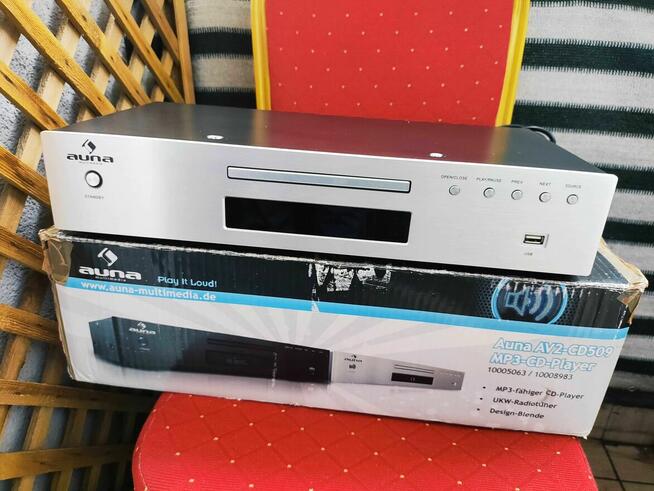 Odtwarzacz CD Player MP3 HiFi Auna AV2-CD509 USB Radio Srebrne