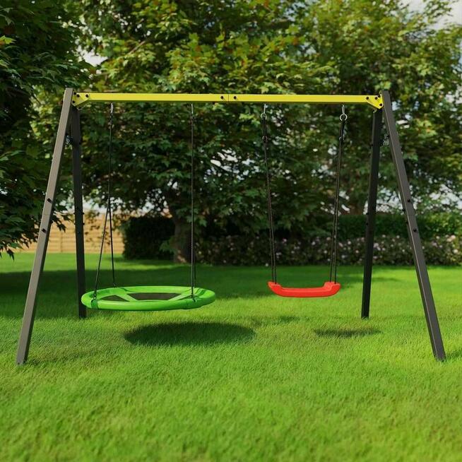 Huśtawka metalowa dla dzieci solidna i bezpieczna zabawa !
