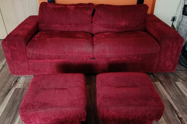 SOFA ROZKŁADANA i 2 PUFY !