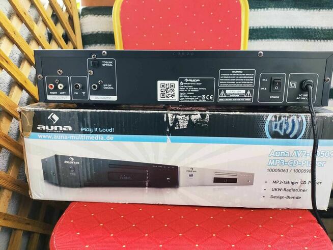 Odtwarzacz CD Player MP3 HiFi Auna AV2-CD509 USB Radio Srebrne