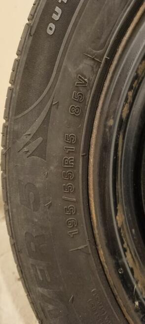 4XOpony zimowe bieżnikowane używane + felgi195/55/R15