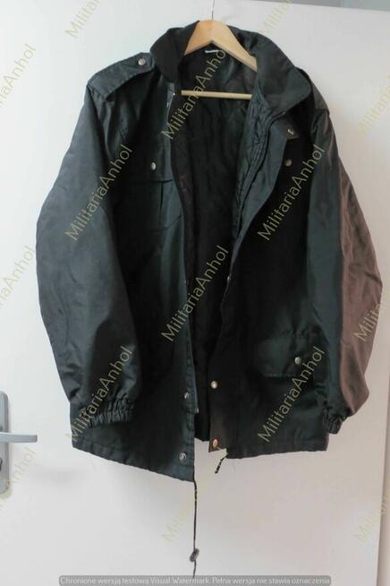 Kurtka czołgisty czarna wiosna/jesień z kapturem chowanym