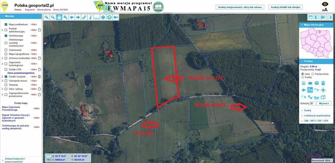 Piękna działka pod lasem 2,47 ha Warmia Mazury