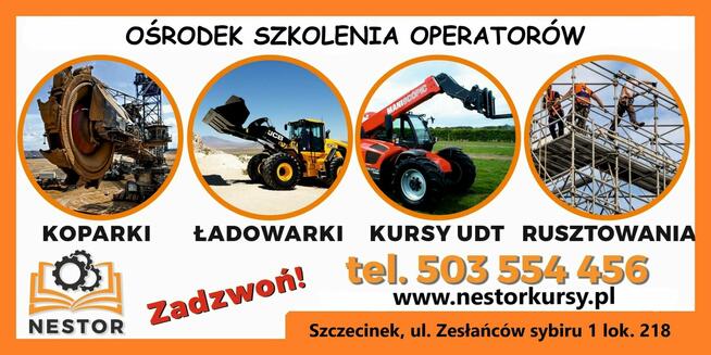 Kurs na maszyny budowlane i UDT