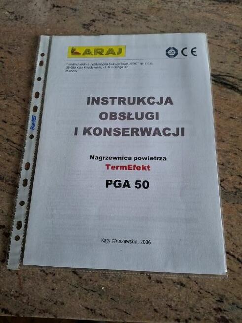 Nagrzewnica powietrzna ARAJ PGA 50 zasilana gazem jak NOWA