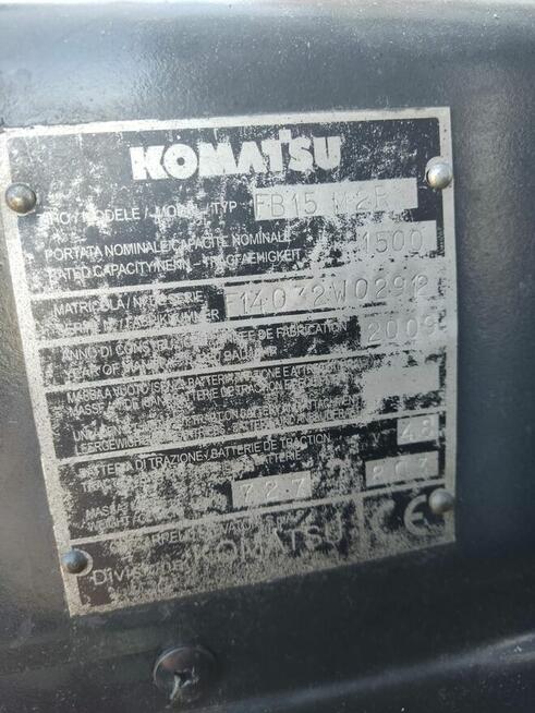 Wózek widłowy elektryczny Komatsu FB15-M2R