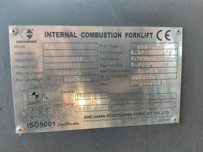 Wózek widłowy Goodsense FY15B 32 000 netto