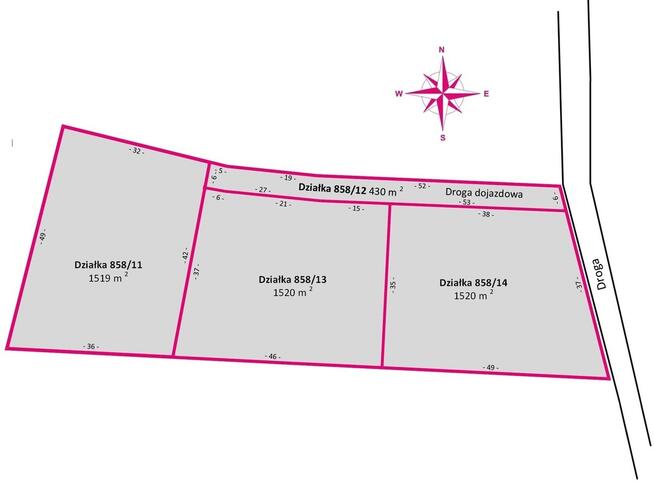 3 działki budowlane po 15,2 ar w Brzeźnicy