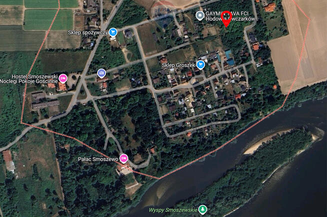 Urocza działka w lesie nad Wisłą