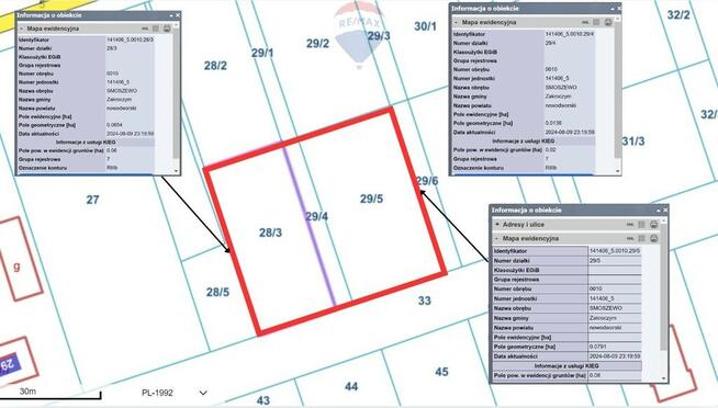 Urocza działka w lesie nad Wisłą