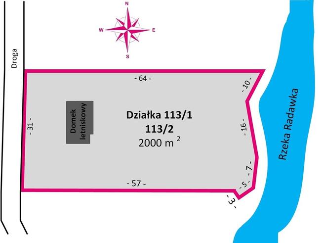 Dom całoroczny Radawa – duża działka, nad rzeką