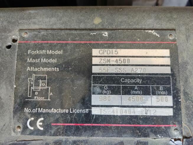 Wózek widłowy elektryczny Heli CPD15 19 000 netto