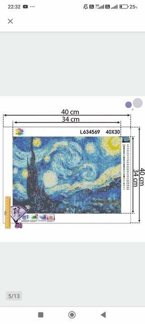 Haft Diamentowy Diamond Mozaika Diamentowa obrazek obraz