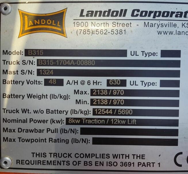 Wózek widłowy Bendi B315