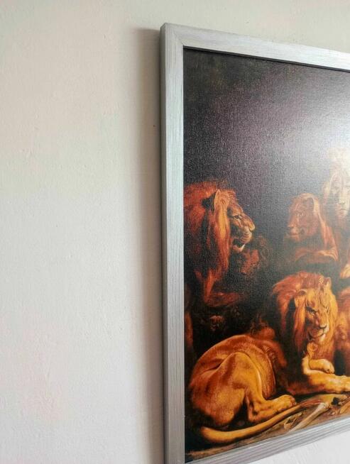 Obraz na płótnie -Daniel w jaskini lwów, Rubens, 50x70cm