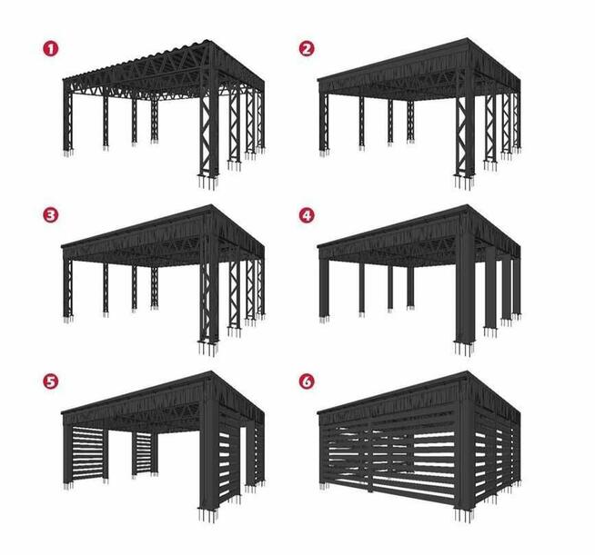 Wiata Samochodowa Garaż CarPort Na dwa auta
