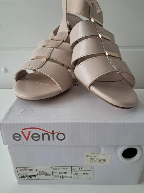 Buty damskie sandały beżowe „Evento”, do sprzedania