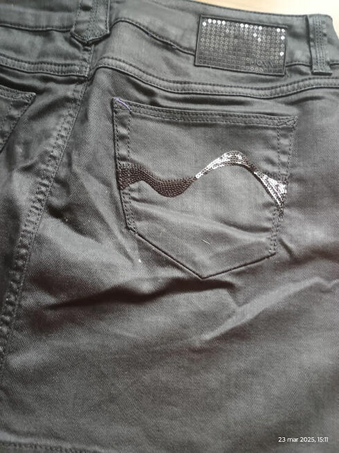 Czarna nowa jeansowa spodniczka, rozmiar 38