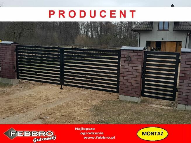 Brama PRZESUWNA palisadowa PRODUCENT ATRAKCYJNE CENY