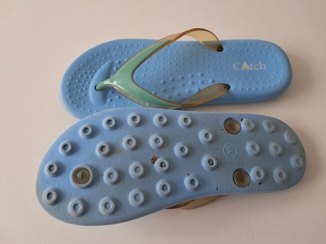 Buty damskie „japonki” niebieskie, do sprzedania