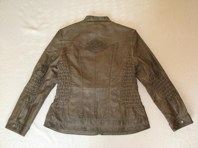 Kurtka ramoneska brązowa ze skórki, rozm. 42 / L