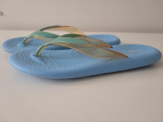 Buty damskie „japonki” niebieskie, do sprzedania