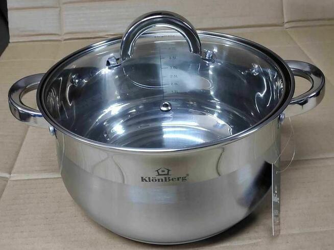Komplet garnków stalowych Klonberg 12 el garnki indukcja/gaz