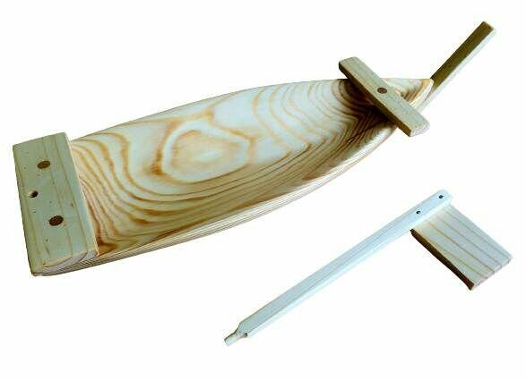 TACA na sushi statek drewniany do serwowania jedzenia 40 cm