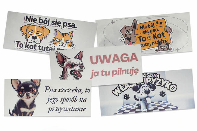 Tabliczka z numerem domu + gratis tabliczka ostrzegawcza hum